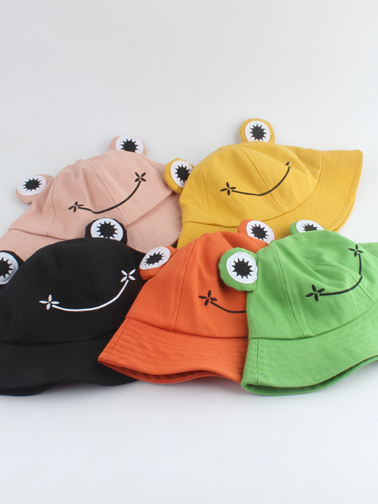 Cha Mẹ-Kid Hoạt Hình Ếch Con Nón Panama Câu Cá Nón Dễ Thương Ếch Nón Homme Ngoài Trời Hat Cha Mẹ-Con bé Trai Và Bé Gái