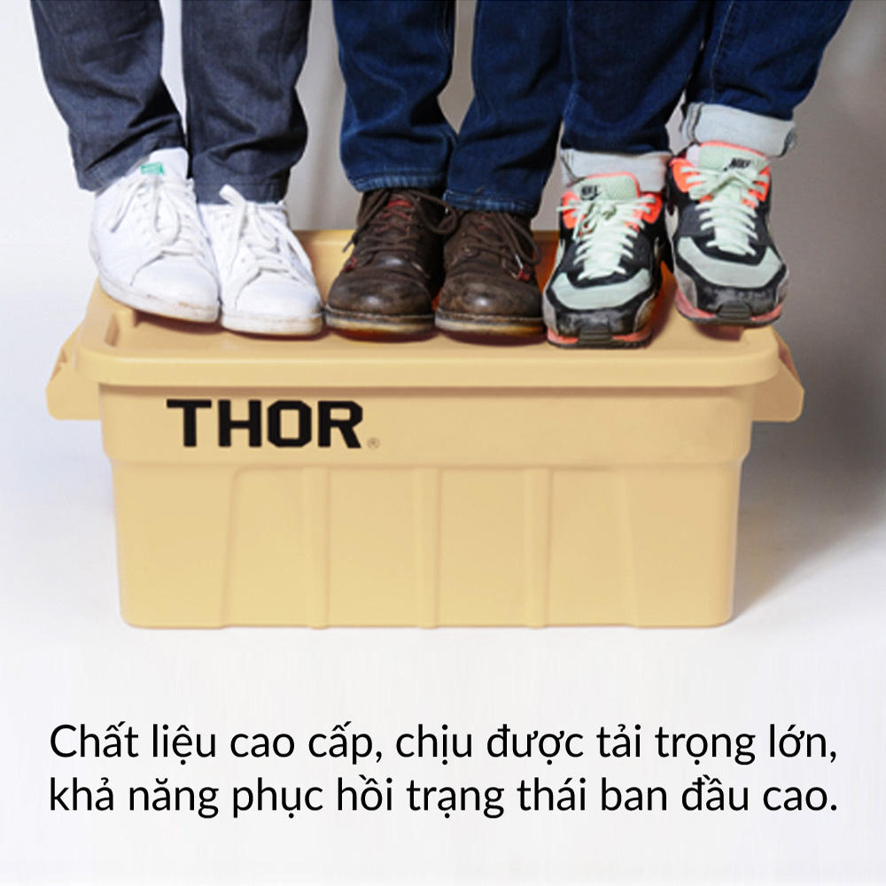 Hộp đựng Thor bằng nhựa có thể xếp chồng lên nhau cao cấp có nắp khi đi du lịch cắm trại ngoài trời hạng nặng