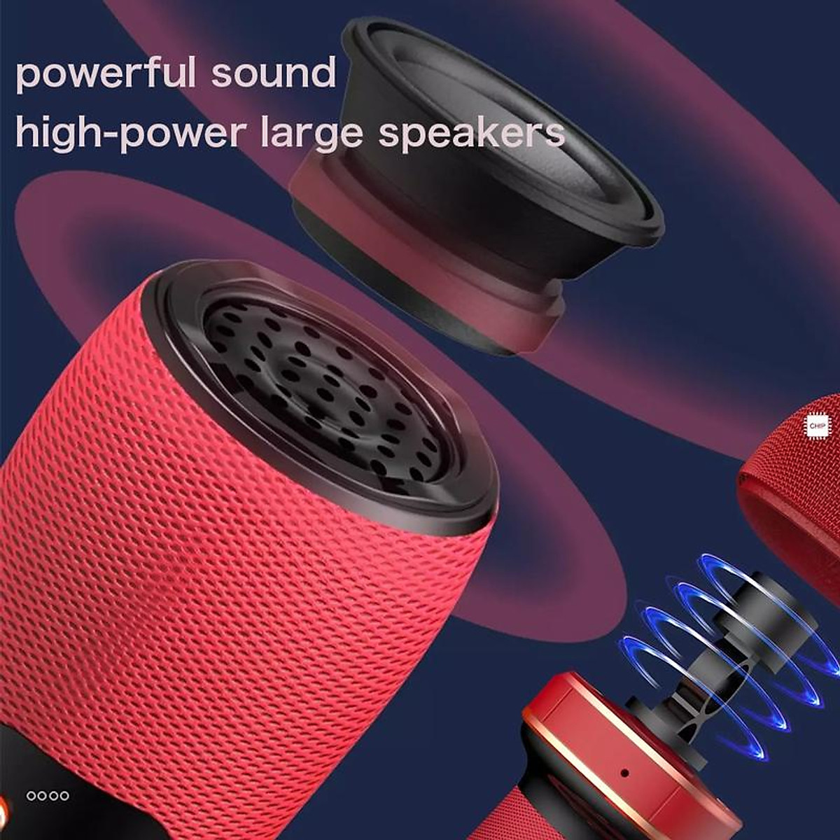 Micro Karaoke Bluetooth Cao Cấp CV Tích Hợp Loa Bass Siêu Trầm Không Dây, {Âm Thanh Đa Hướng 360°} Lan Tỏa Mạnh Mẽ, Mic Bắt Giọng Cực Tốt, Pin Trâu, Hỗ Trợ Nghe Gọi, USB, Thẻ Nhớ, Thay Đổi Giọng, FM Radio, Tín Hiệu Âm Thanh Ra - Hàng Chính Hãng