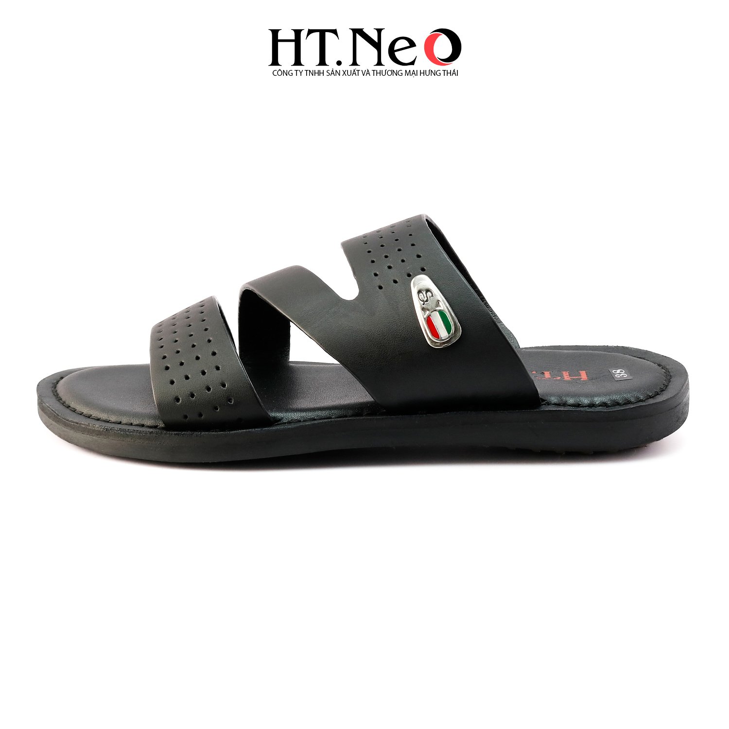 Sandal nam HT.NEO, da cao cấp, thiết kế đơn giản, trẻ trung, da cao cấp, đi êm chân SD134