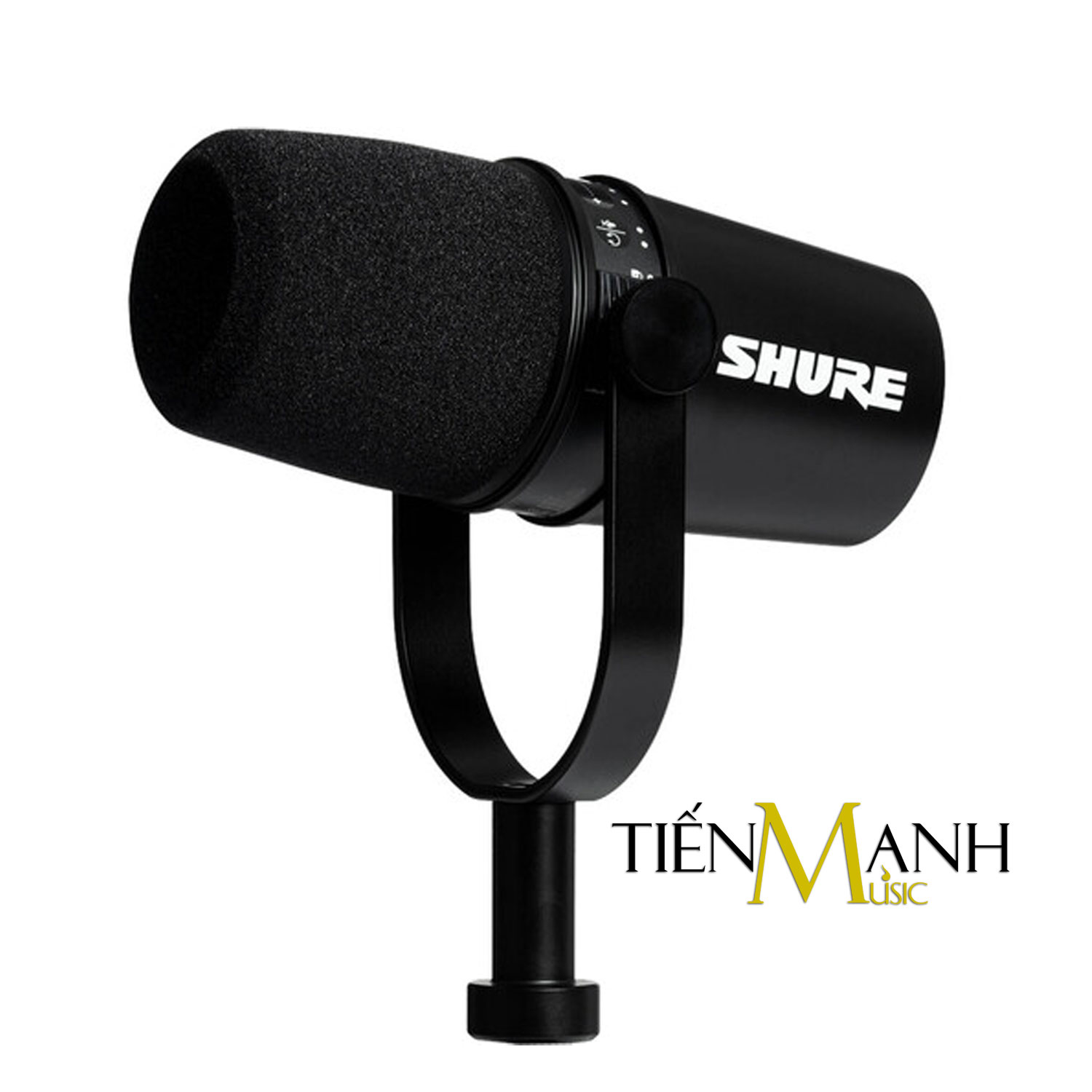 Micro Shure MV7-K (Đen) - Cổng USB &amp; XLR Livestream Podcast Mic Thu Âm Phòng Thu MV7K Studio Microphone Biểu Diễn Chuyên Nghiệp MV7 Hàng Chính Hãng - Kèm Móng Gẩy DreamMaker