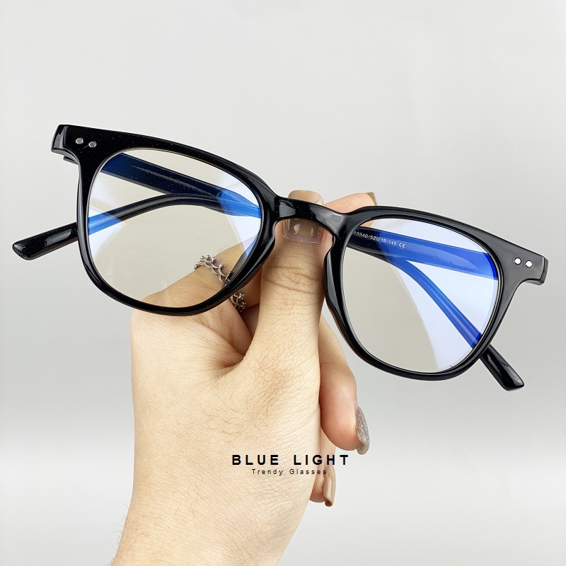 Gọng Kính Cận, Kính Giả Cận Chống Ánh Sáng Xanh, Mắt Vuông Gọng Nhựa Dáng Nhỏ - BLUE LIGHT