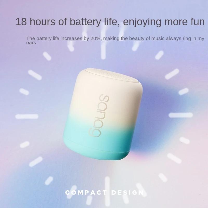 X6s loa bluetooth không dây bass thép nhỏ bằng súng di động di động của máy siêu loa siêu âm với thẻ TF kỹ thuật số 3D Color: sakura pink