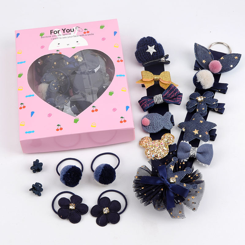 Hộp phụ kiện nơ kẹp tóc phong cách Hàn Quốc cho bé , nhiều màu xinh xắn cute rất đẹp cho bé yêu