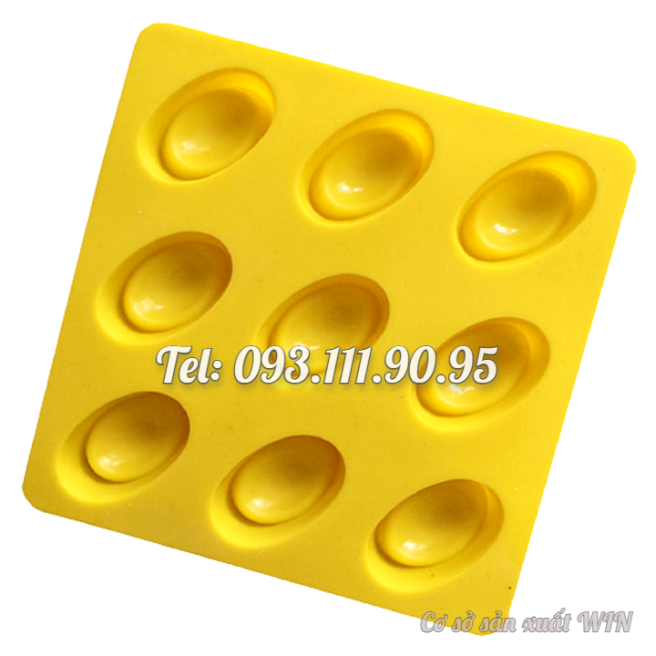 Khuôn silicon làm bánh, rau câu, socola 9 thỏi vàng – Mã số Q 1003