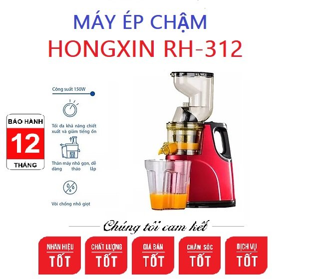 Máy Ép Hoa Quả Trái Cây, Máy Ép Chậm, Máy Ép Chậm Hongxin RH310 Cao Cấp, Ép rau củ quả 95% lượng nước