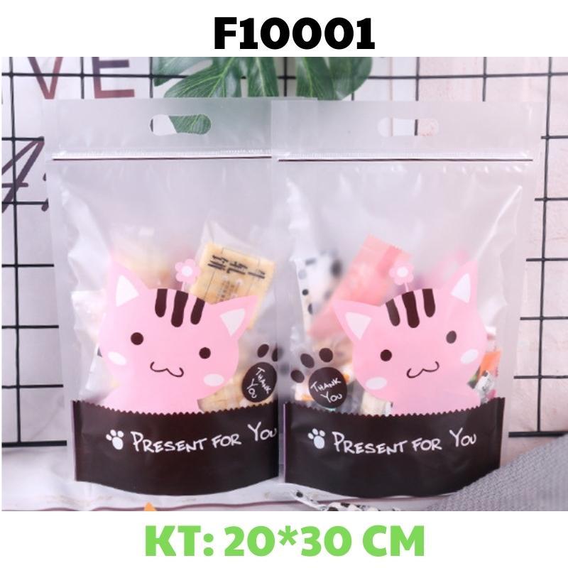 Túi Đựng Bánh Mì Bánh Quy Bánh Gối HÌNH MÈO CUTE 20X30CM - F10001-1T