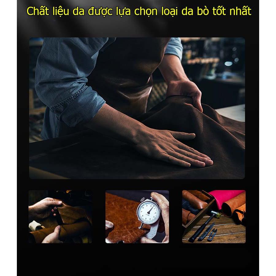 Ốp lưng da dành cho iPhone 11 pro max da bò mạ si cao cấp sang trọng