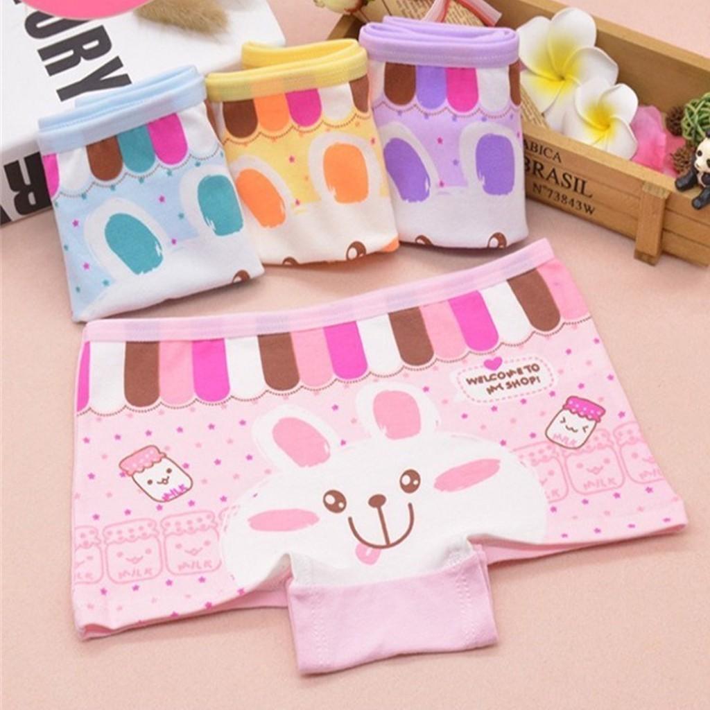 Quần Chip Đùi Trẻ Em, Quần Lót Cotton Từ 8 - 24kg Cho Bé Gái Hình Công Chúa Mèo Hello Kitty Cực Xinh - Doni House