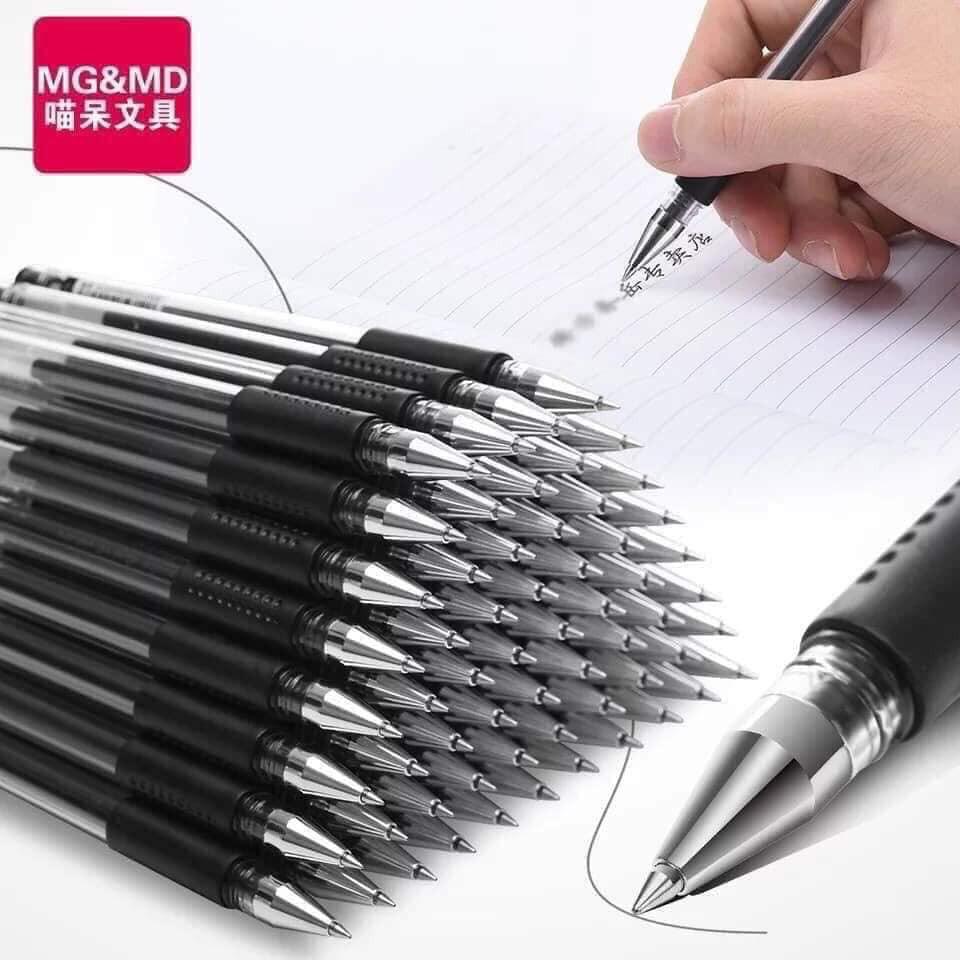 Set 100 bút bi nước màu xanh, đen