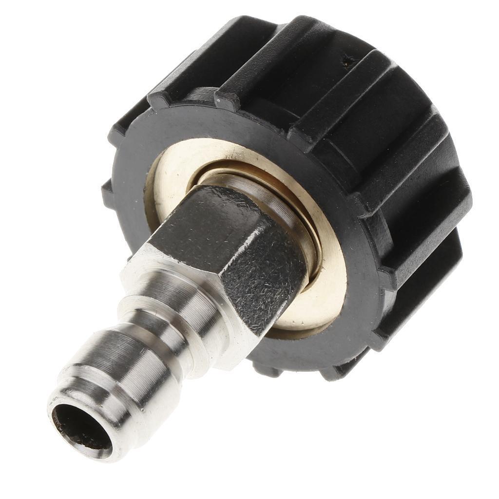 Pair of Pressure Washer M22/14 to 1/4 Plug Brass Connector