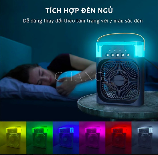 Quạt Hơi Nước Mini, Quạt Phun Sương Mini Tạo Ẩm Làm Mát Để Bàn