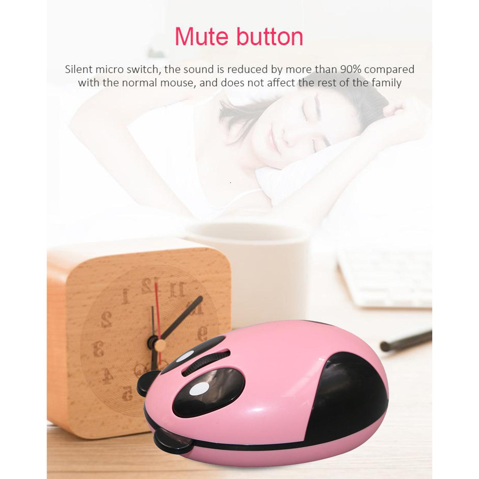Wireless Optical Mouse Mice Rechargeable For PC Laptop Computer Pink