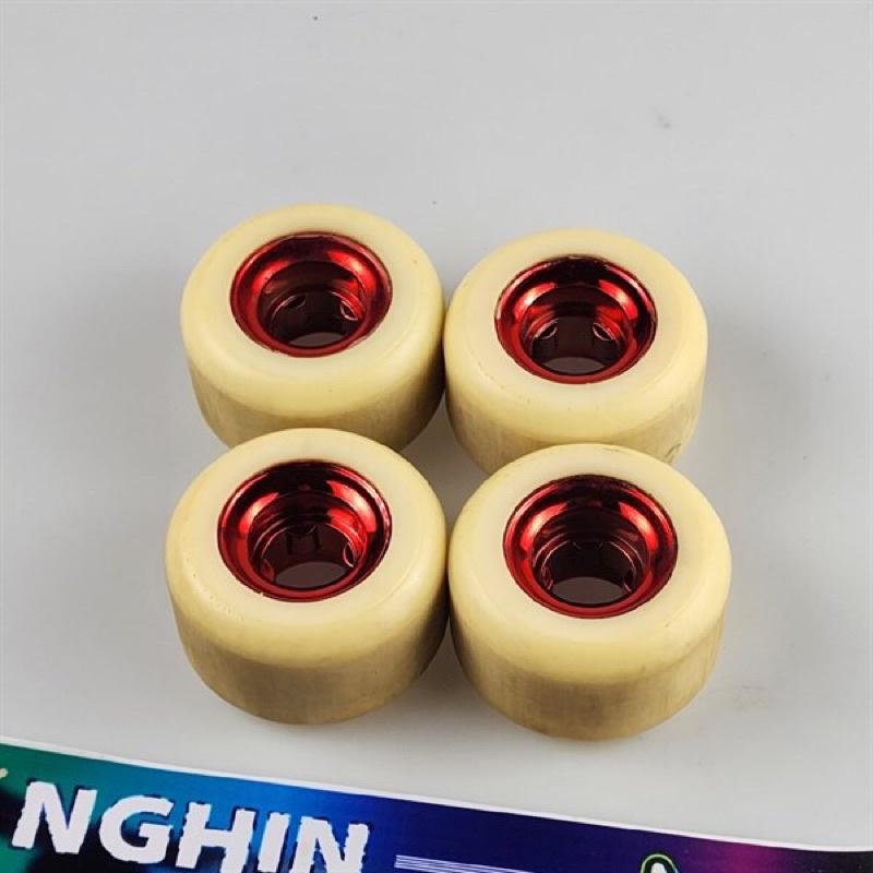 Bánh Ván Trượt Ricta Cloud Cruiser White/Red Chrome 54mm 86a Wheels Pack