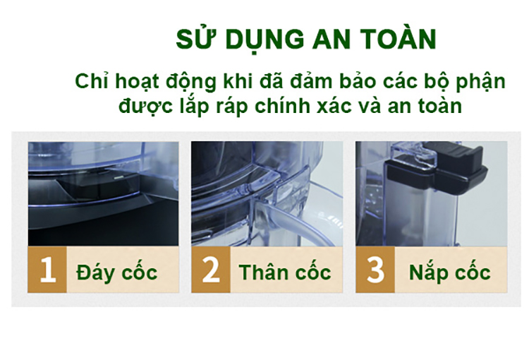 Máy thái rau củ quả đa năng 3A600W - Cắt hạt lựu, sợi, lát, băm nhỏ - Hàng Chính Hãng