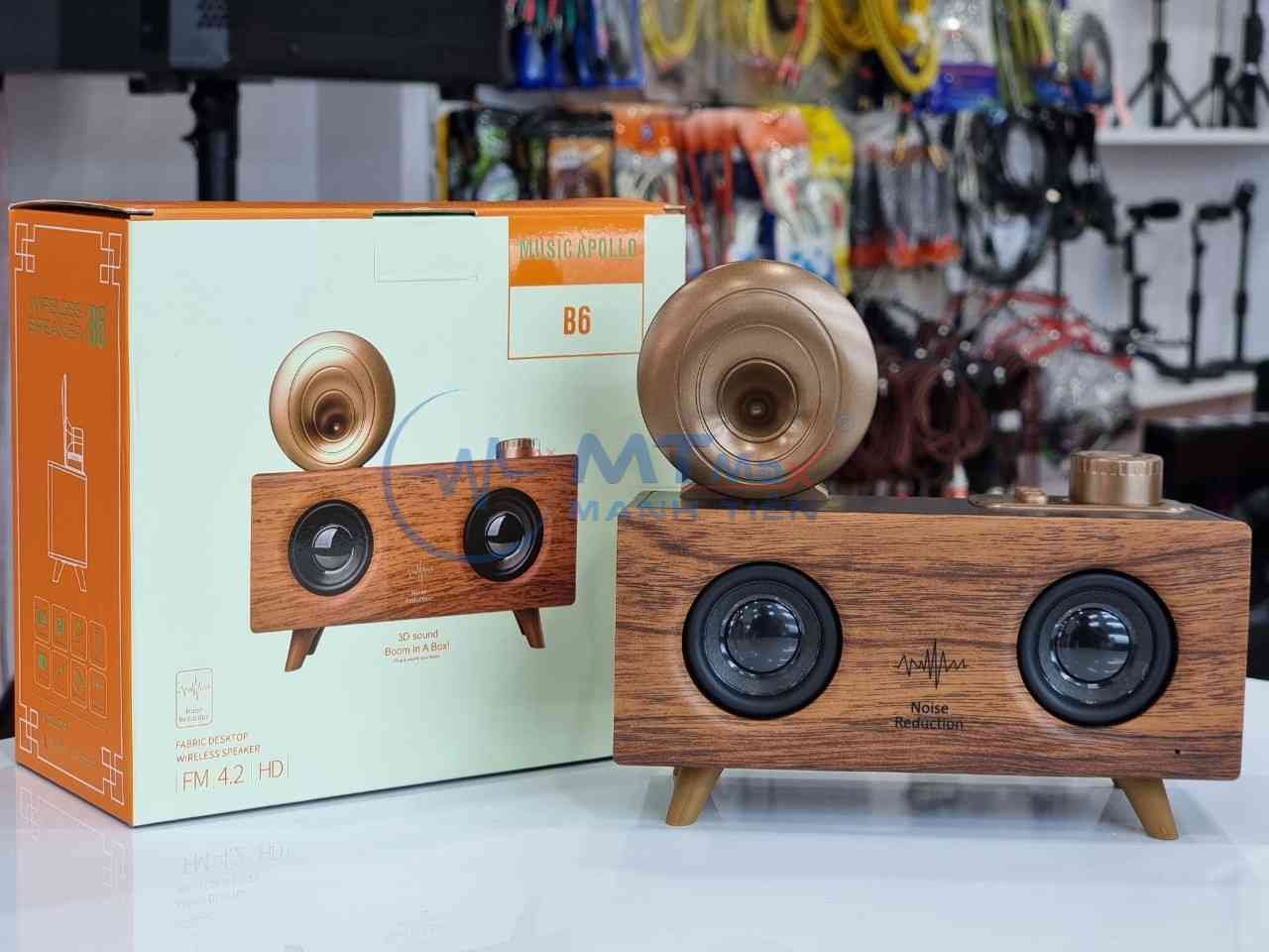 Loa Bluetooth Apollo B6 Super Bass, phiên bản mới nhất với Bluetooth 5.0