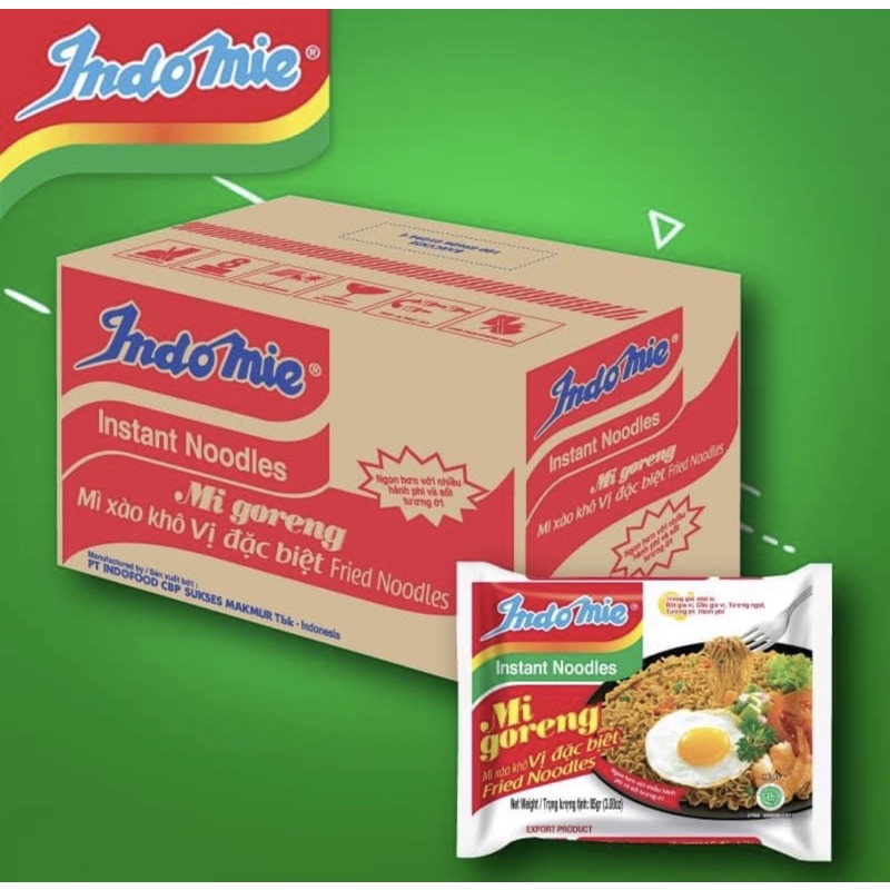 Thùng 40 gói mì xào khô Indomie mix theo yêu cầu