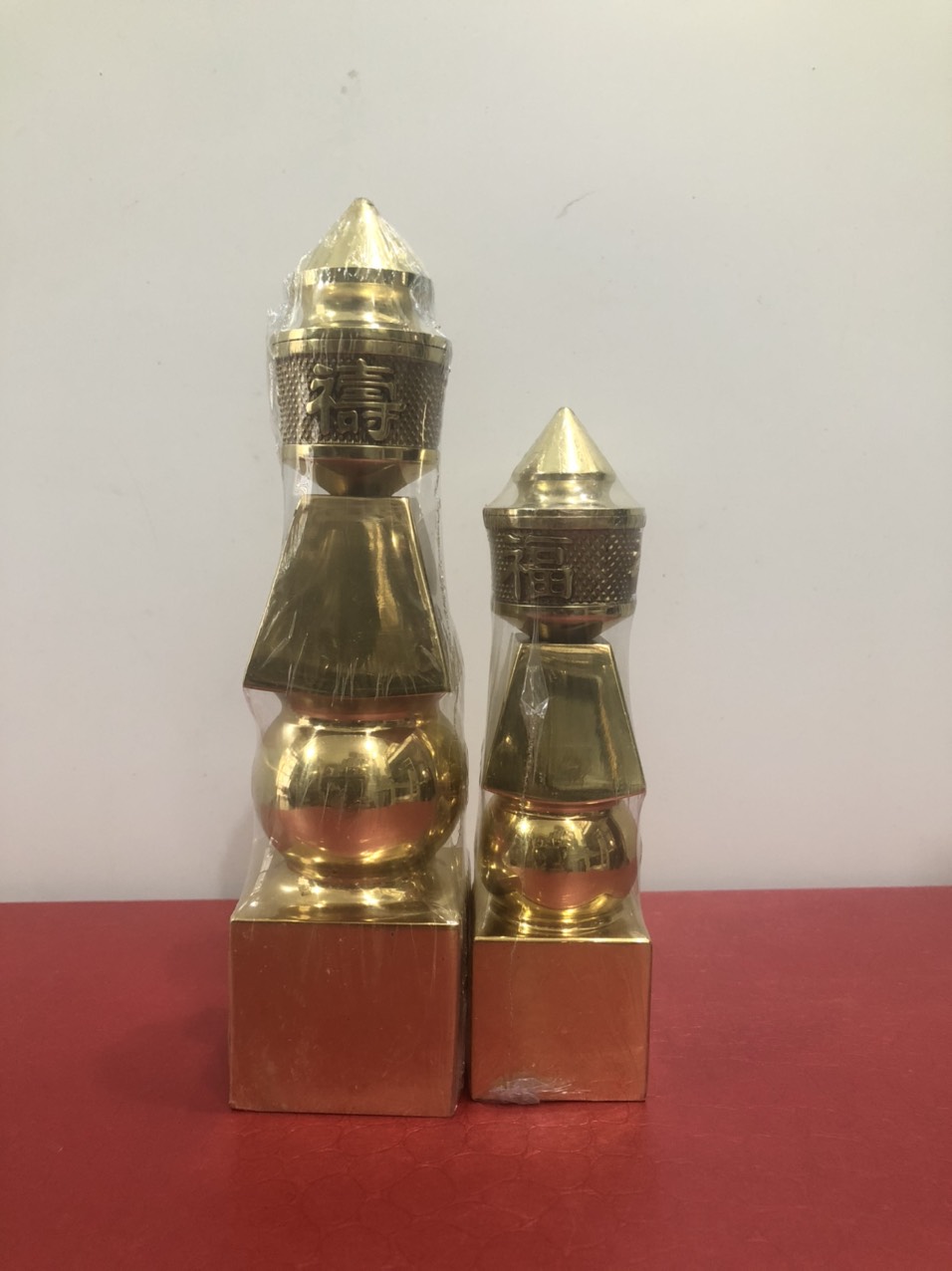 Tháp ngũ hành bằng đồng hóa giải sát khí cao 15cm