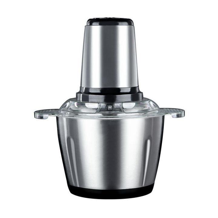 Máy Xay Thịt Mini Cho Gia Đình - Cối Inox - Bạc Phối Đen - Hàng Chất Lượng