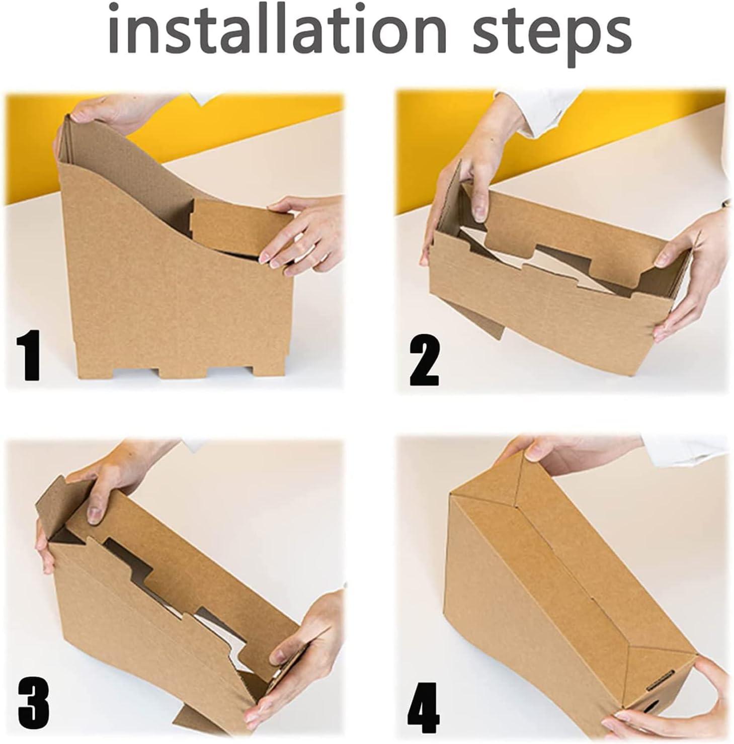 10 mảnh Giấy Kraft Tạp Chí Giá Thư Mục Tạp Chí Giá cho Văn Phòng, tự làm Tài Liệu Chủ Ngăn Kéo Tổ Chức Lưu Trữ Dễ Dàng