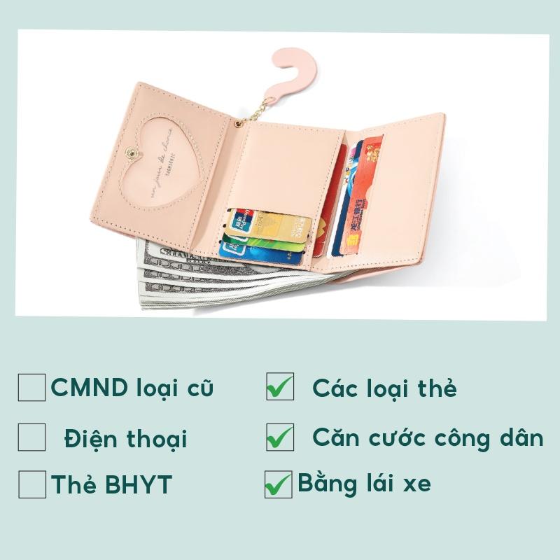 Ví nữ ngắn mini cầm tay chính hãng TAOMICMIC dễ thương nhỏ gọn nhiều ngăn da cao cấp cực đẹp TM12