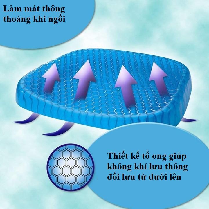 Đệm ghế ngồi ô tô, văn phòng làm mát thoáng khí, lót ghế 3D tổ ong thoát khí dùng