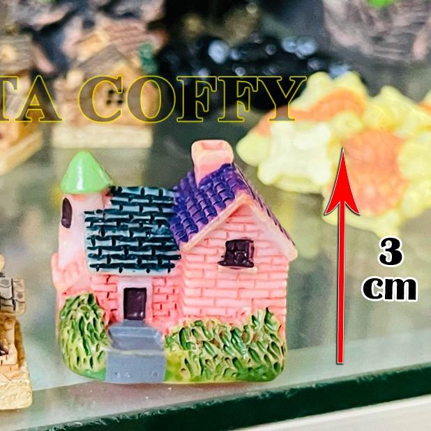 Nhà mini trang trí mô hình tiểu cảnh - Màu ngẫu nhiên