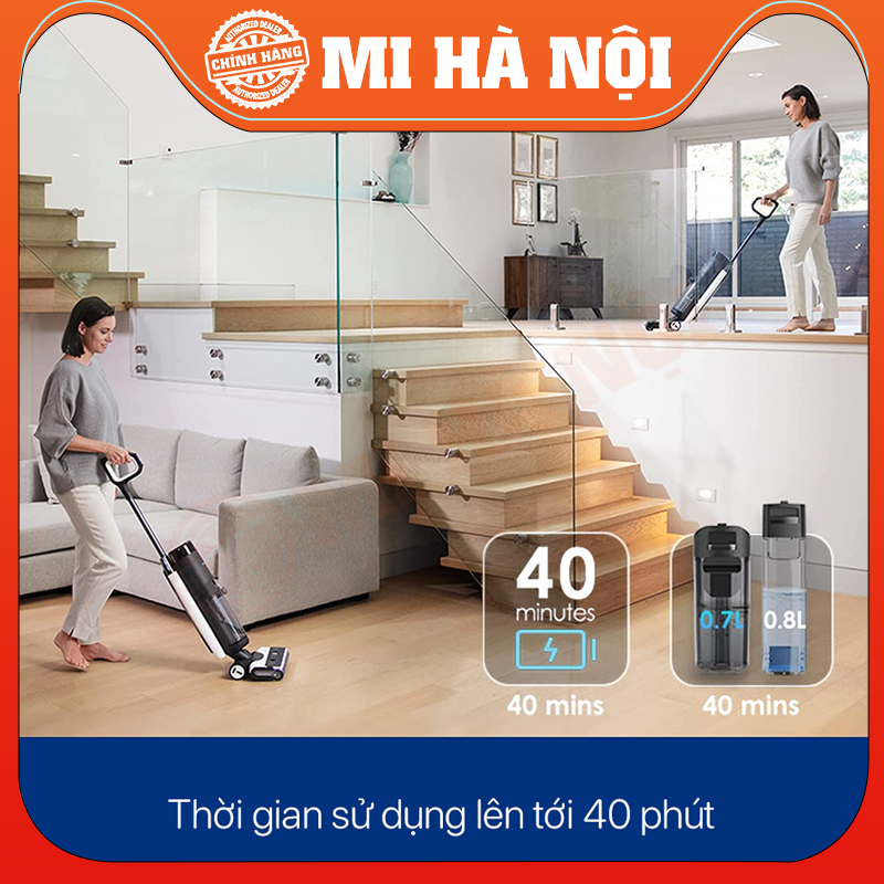 Máy hút bụi lau sàn khô ướt tự giặt giẻ Xiaomi Tineco Floor One S7 Pro Hàng chính hãng