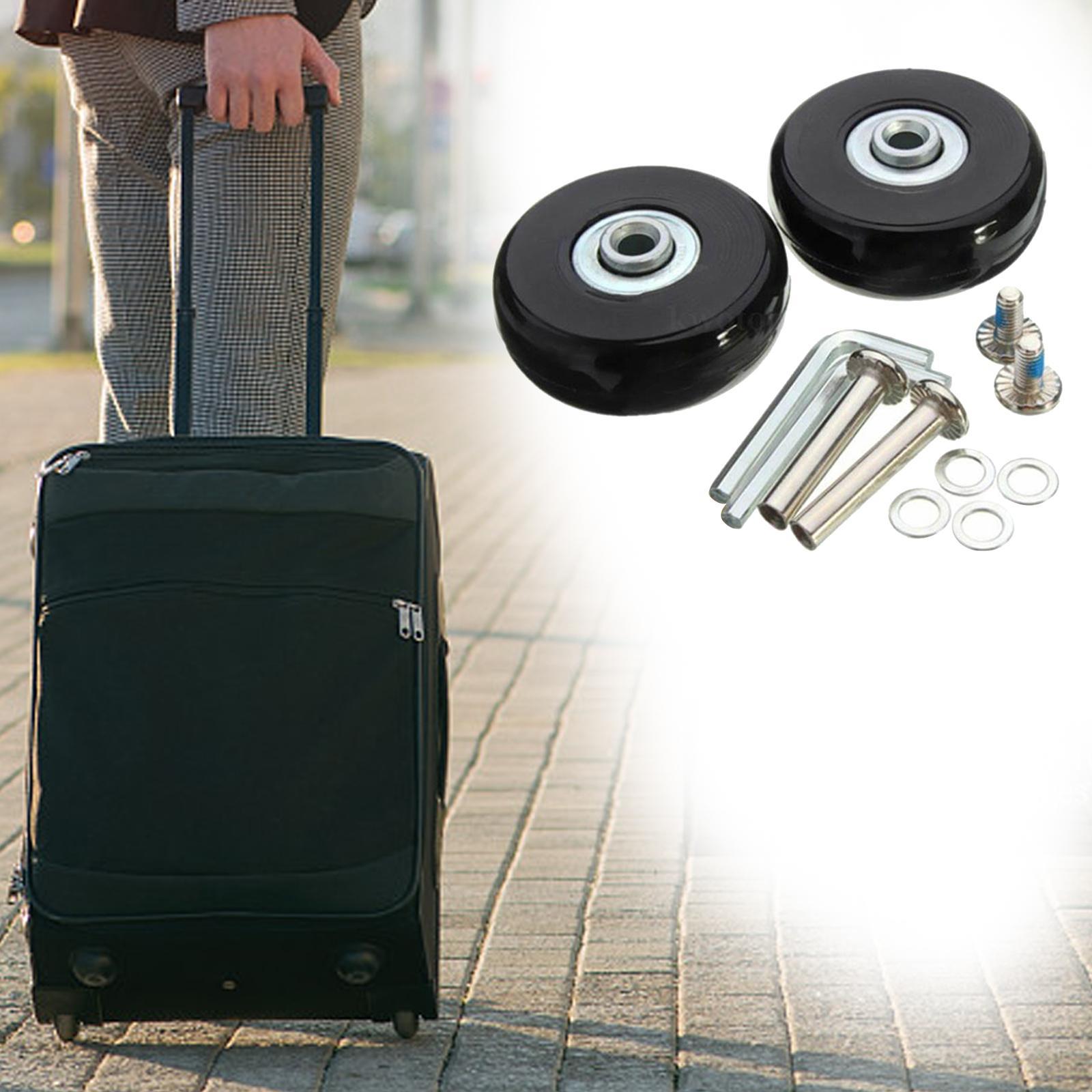 2 Pieces Luggage Suitcase Wheels Replacement Flexible Wear Resistant Bearings Repair Kits