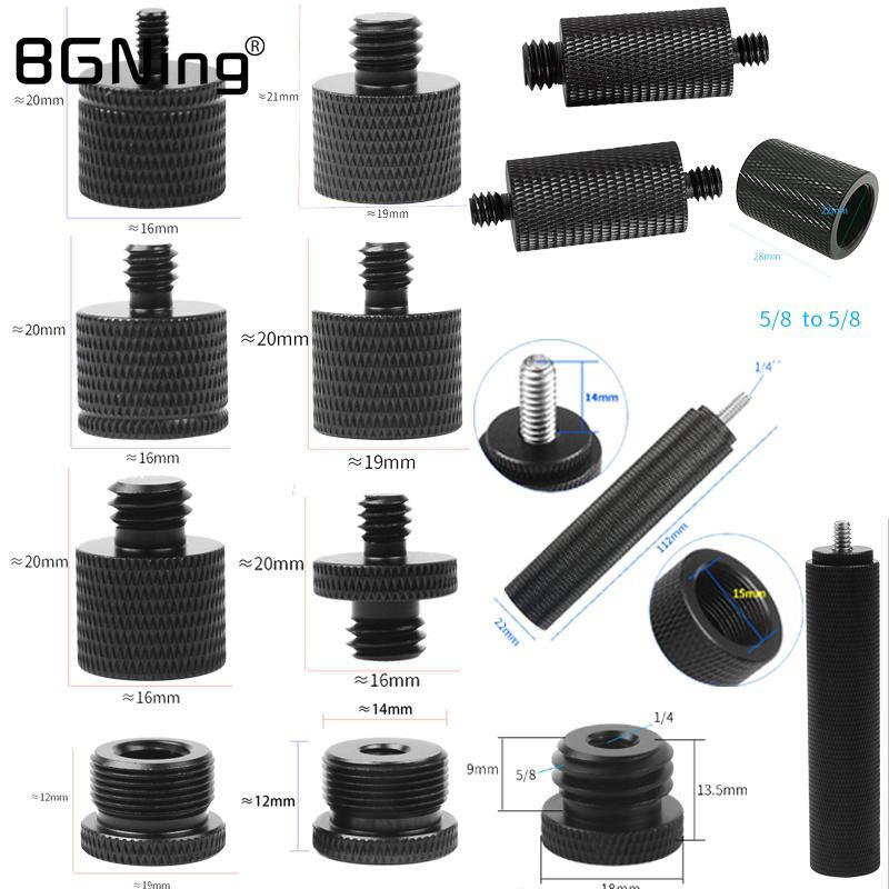 Bộ điều hợp gắn kết bằng vít kim loại 1/4 "3/8" 5/8 m10 m4 sợi chỉ nữ sang chân ba chân đèn flash đèn mic