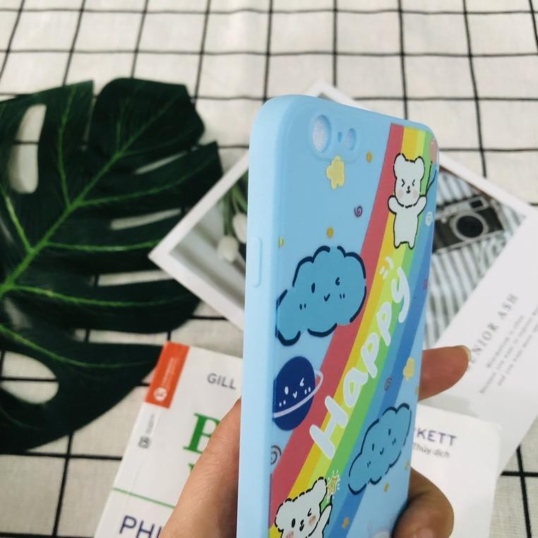 Ốp IPhon Silicon Dẻo Viền Vuông Bảo vệ camera In Hình cute Cho Iphon 6P/7P/X/XS/XSMAX/11/1PROMAX