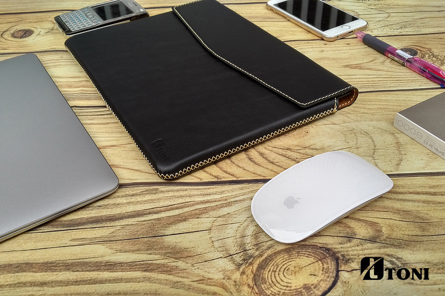 Bao da thật Toni bảo vệ Macbook, Laptop, Surface - Hàng chính hãng