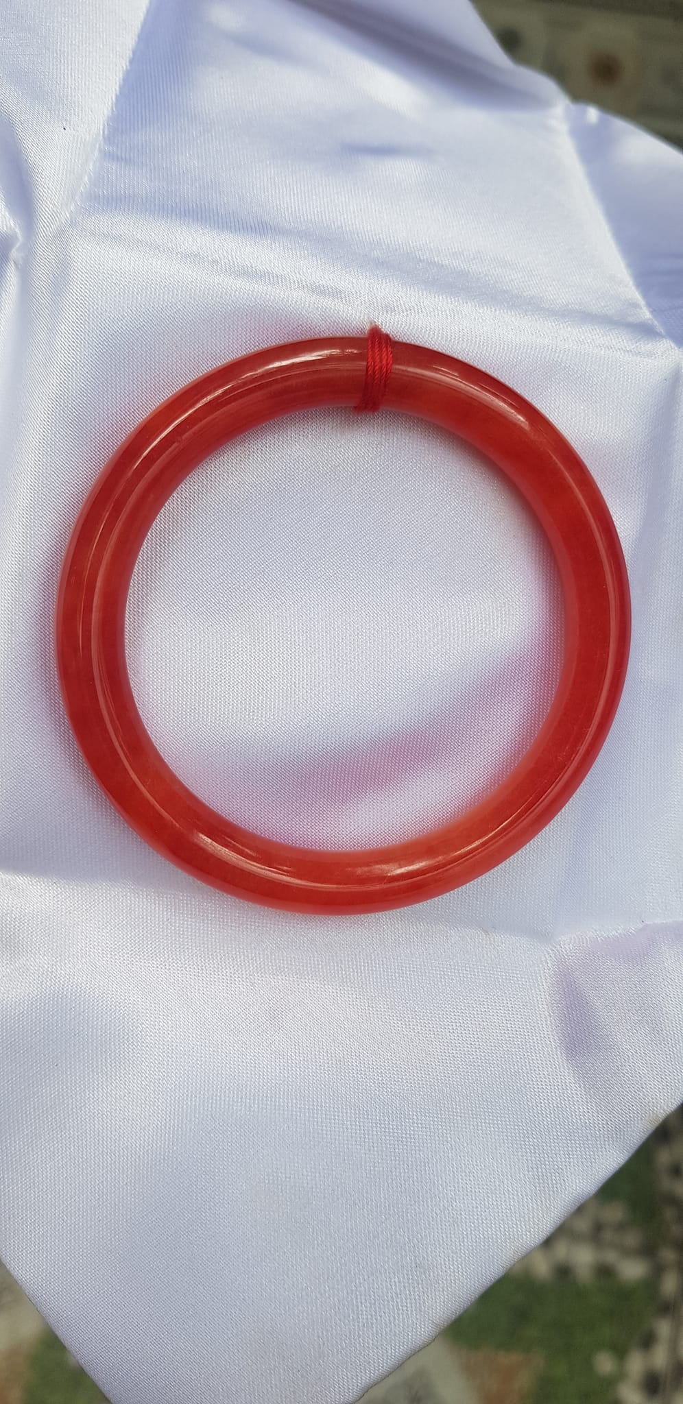 Vòng tay nữ đá Cẩm Thạch Đỏ Đẹp 53mm x cọng 7mm Nữ mệnh hỏa mệnh thổ 52kg - 58kg Hợp mệnh hợp công việc may mắn tốt đeo đẹp tay ạ