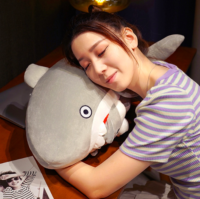 Thú nhồi bông Husky cá mập cute - Size từ 40cm đến 100cm - Quà tặng gấu bông cá mập mặt chó husky siêu dễ thương - Gối ôm mềm mịn cho bé