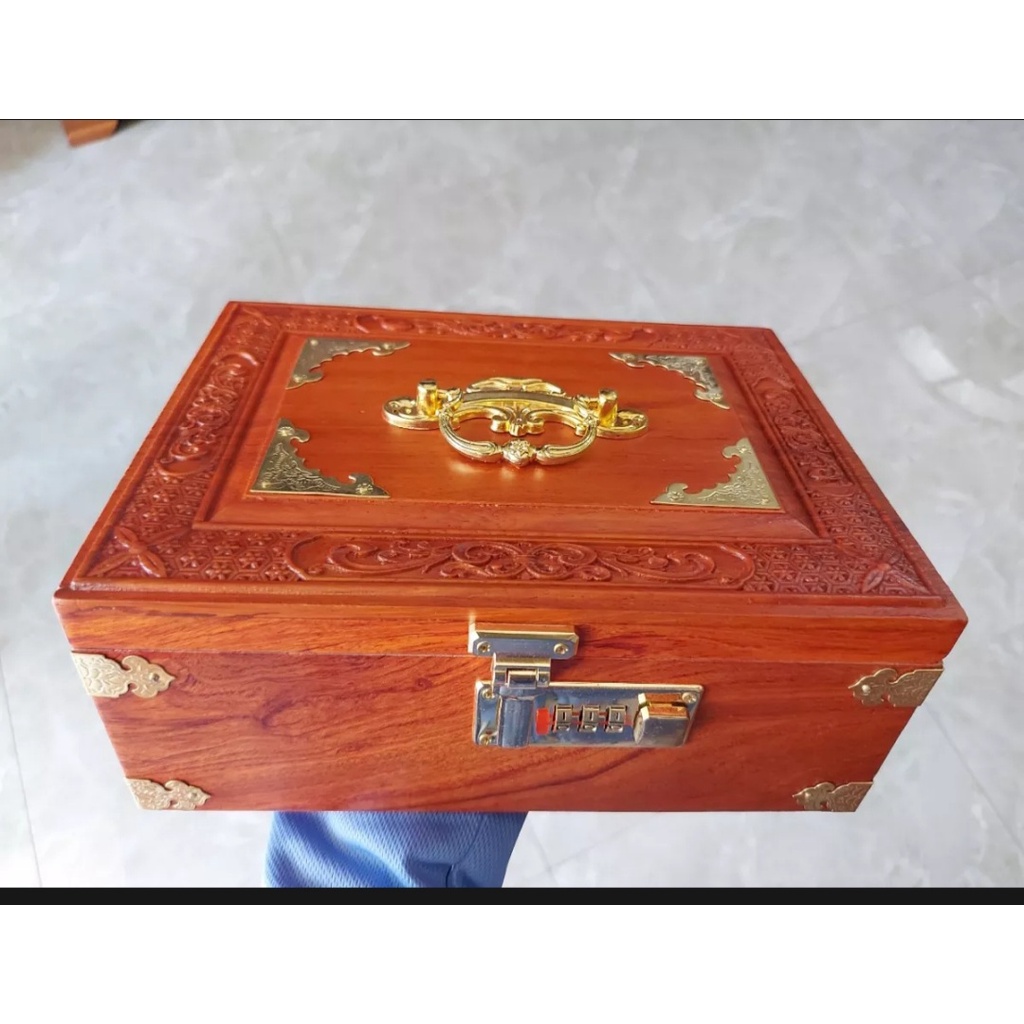Hộp Đựng Trang Sức,Hộp Đựng Tiền Tiết kiệm Gỗ Hương Loại To