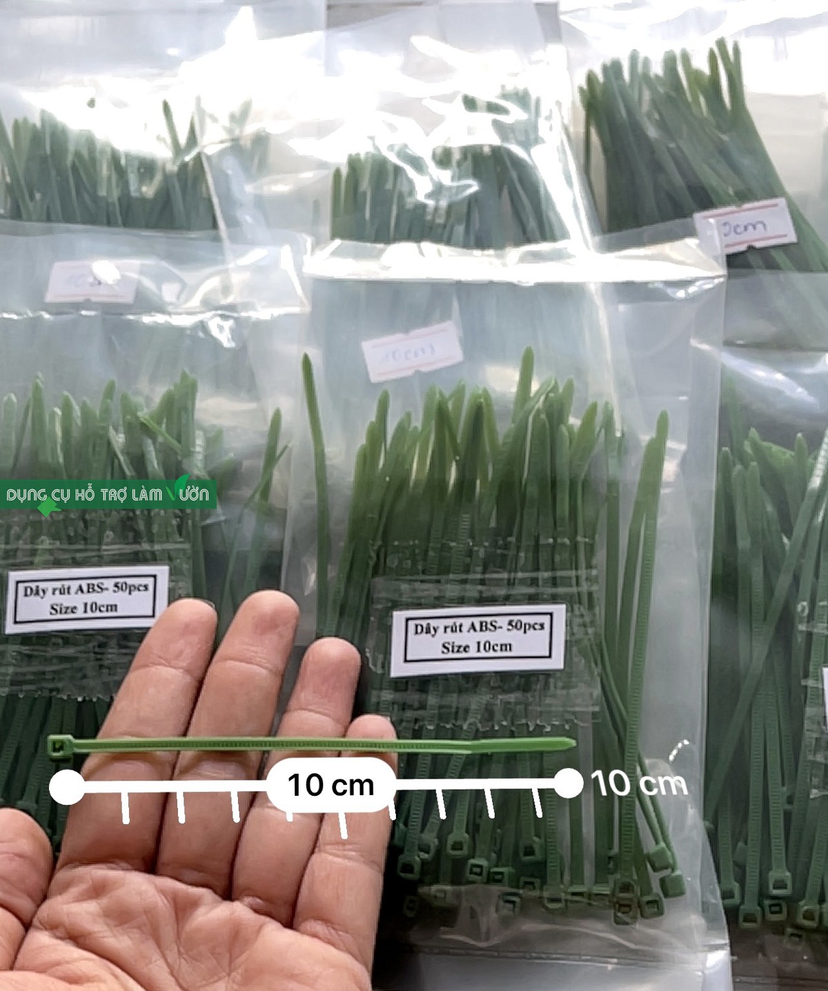 Dây rút nhựa ABS màu xanh lá gói 50 pcs