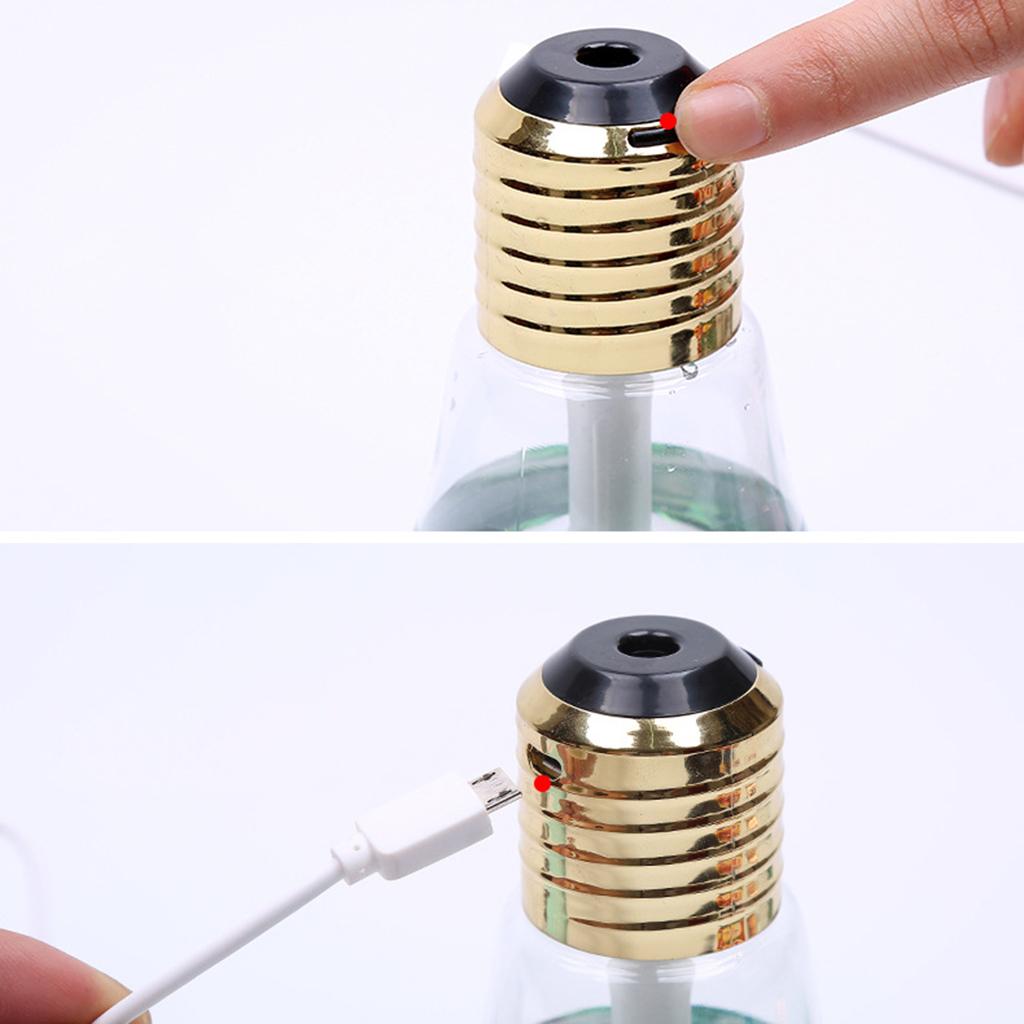 LED Lamp Bulb Ultrasonic Humidifier Mist Aroma Essential Oil Diffuser Car