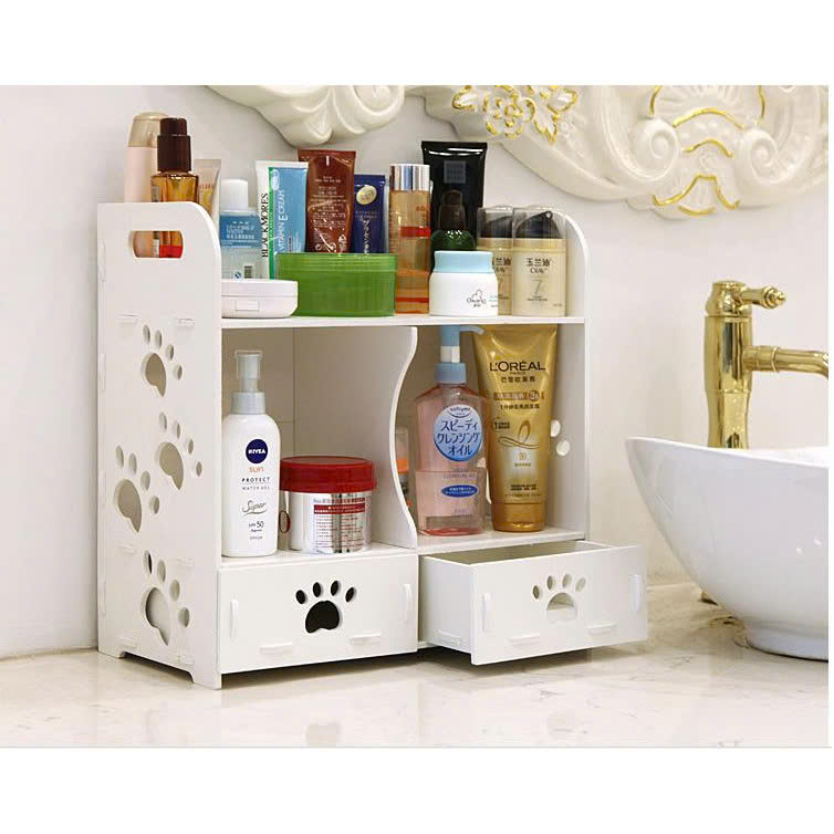 Kệ mỹ phẩm chân chó 2 ngăn kéo