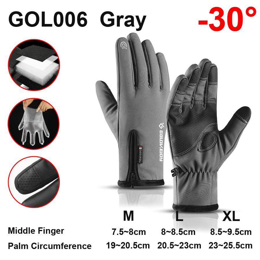 NEWBOLER 100% Chống Nước Găng Tay Xe Đạp Mùa Đông Nam Thể Thao Full Ngón Tay Nhiệt Xe Đạp Xe Máy Xe MTB Xe Đạp Đường Bộ Găng Tay