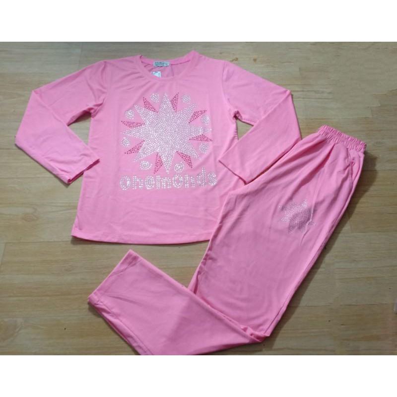 Bộ Thun Cotton Ép Đá Dài Tay Dài size L
