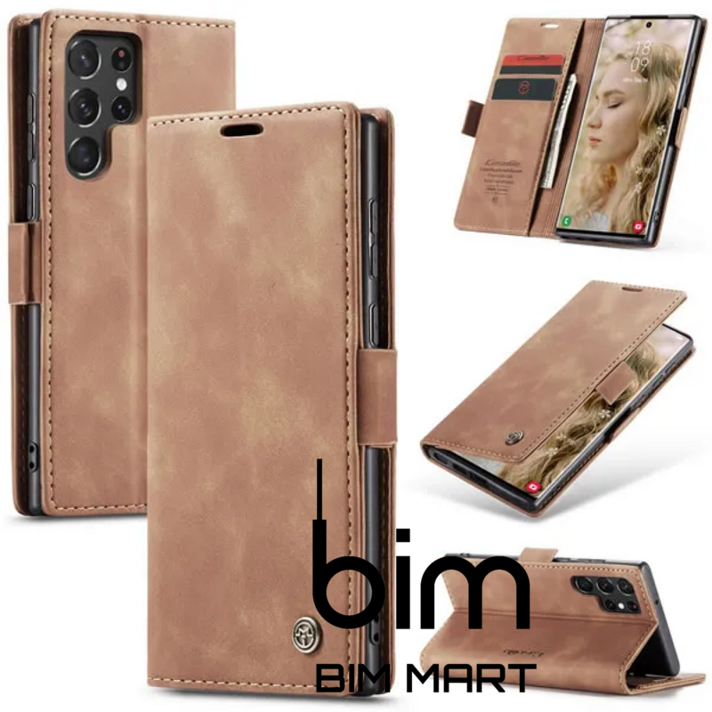 Bao da Caseme cao cấp dành cho Samsung Galaxy S22 Ultra - Hàng Nhập Khẩu