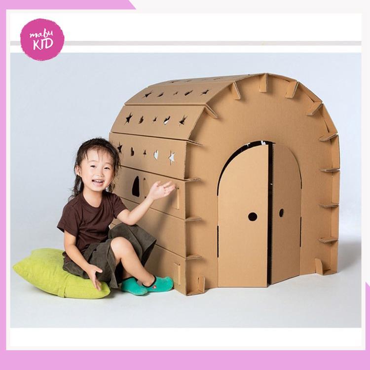 Nhà bìa carton cho bé - nhà đồ chơi lắp ghép thông minh cho bé