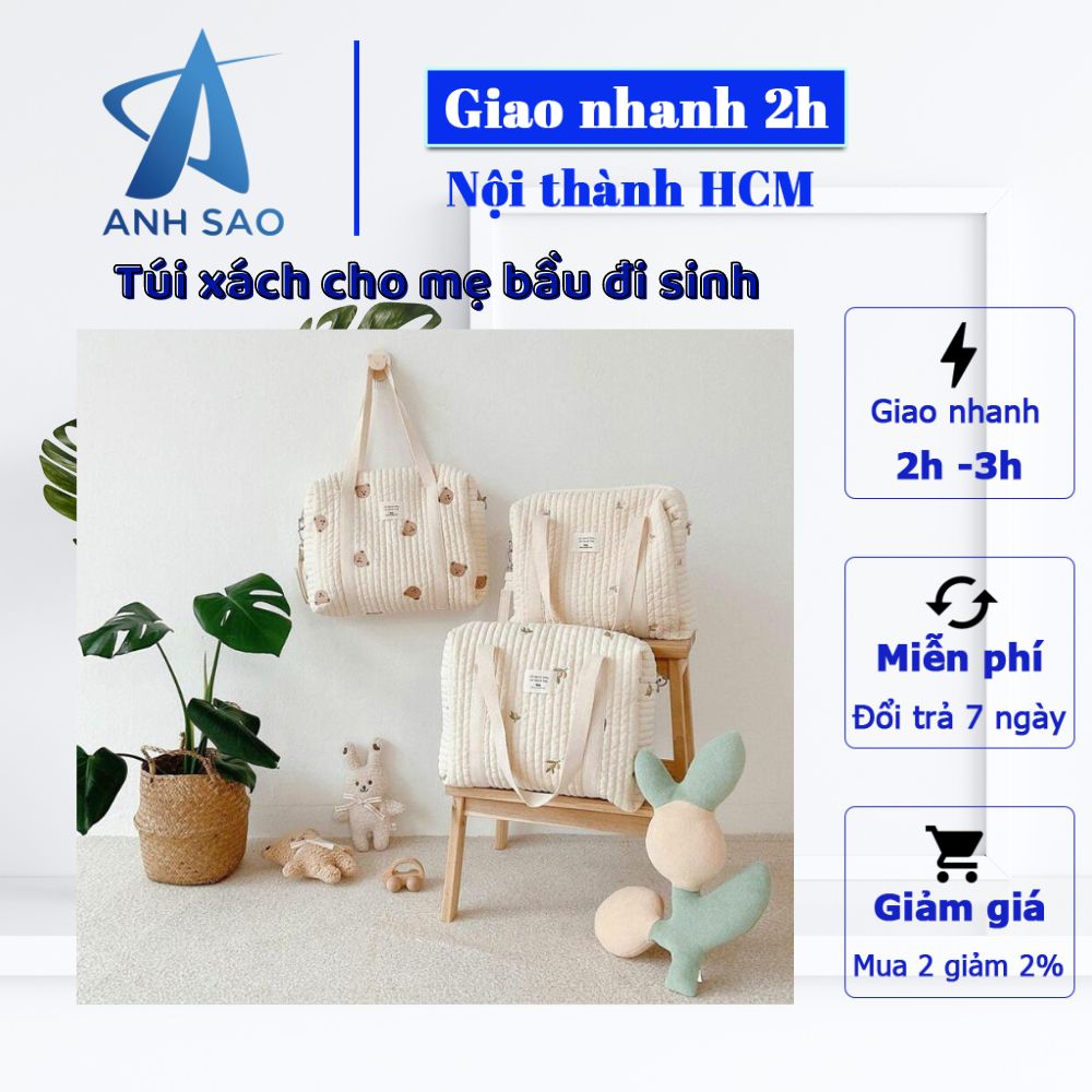 Túi đi sinh cho bà bầu A 36x30x12cm nặng 300g