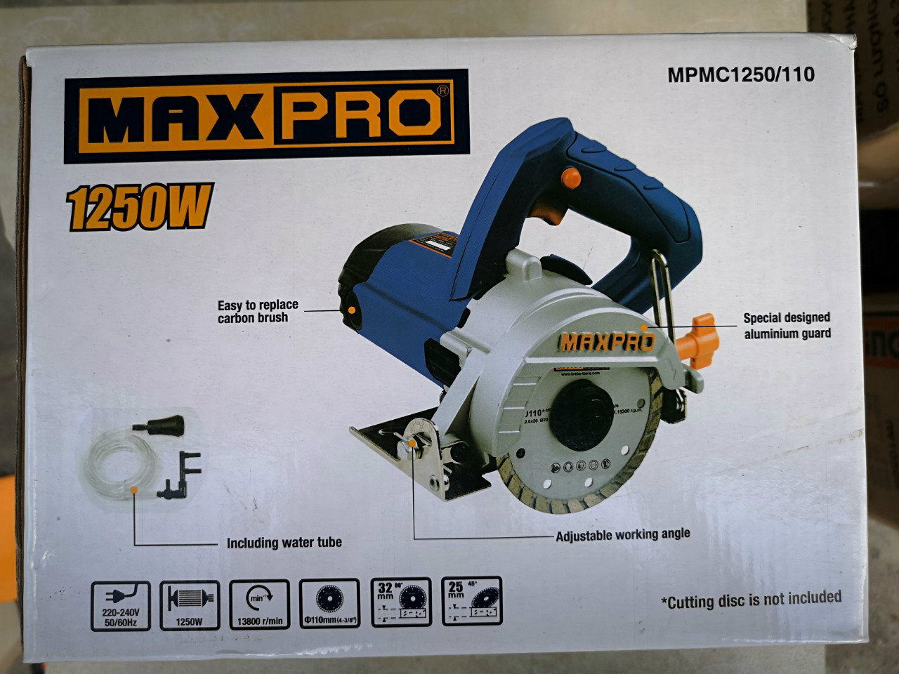 Máy cắt gạch, đá hoa cương 1250W Maxpro MPMC1250/110 110mm