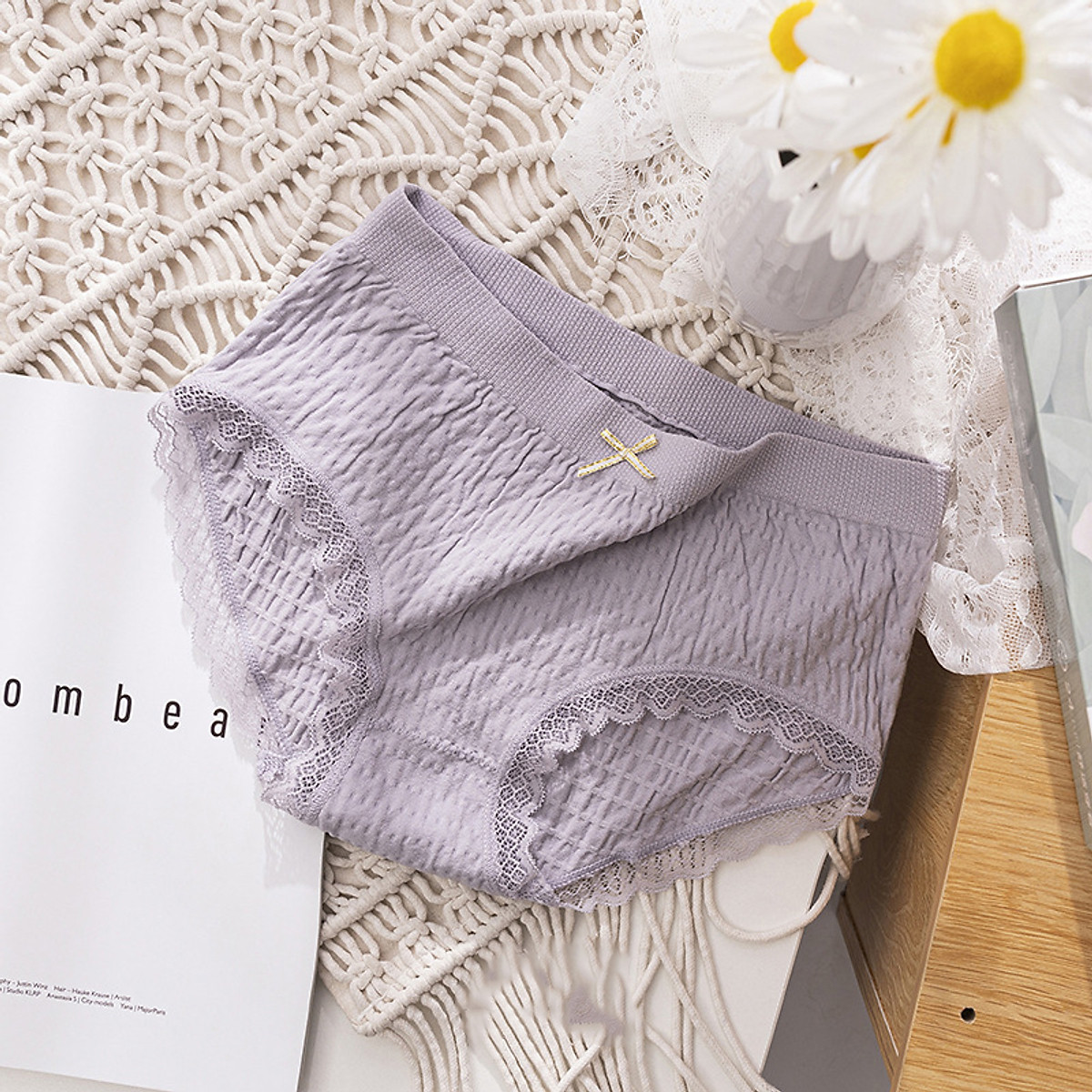 Combo 10 Quần lót nữ dệt kim cotton kháng khuẩn thoáng mát