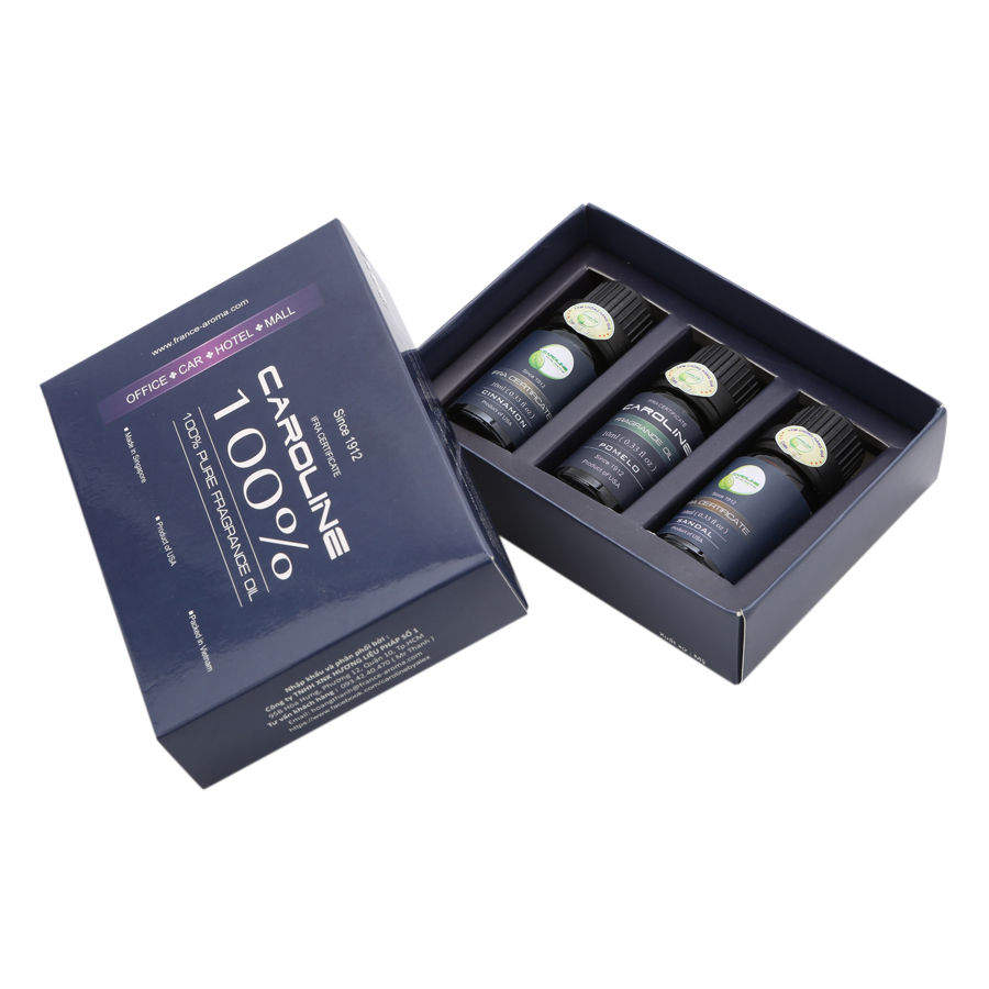 Combo 3 Chai Tinh Dầu Caroline 10ml - Bưởi, Quế, Trầm Hương