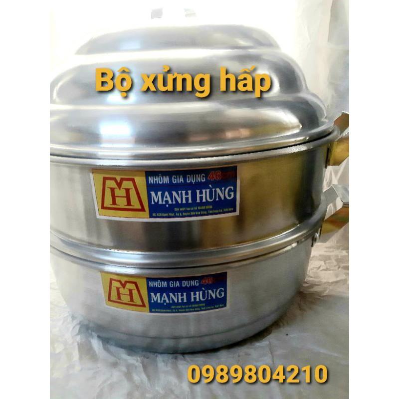 (Có video SP)Bộ xửng hấp nhôm size 60, xửng hấp ,bộ xửng hấp bánh bao,rau,củ ,quả ,ngô ,Xửng ,chõ hấp bánh