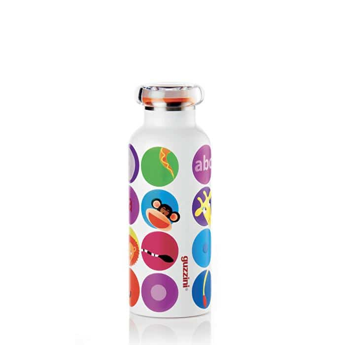 Bình Giữ Nhiệt Cho Bé Guzzini Energy Hello! - S Thermal Travel Bottle For Kids - Giữ Nóng Được 12h, Giữ Lạnh 24h - Thép Không Gỉ, Nắp Kín Chống Rò Rỉ