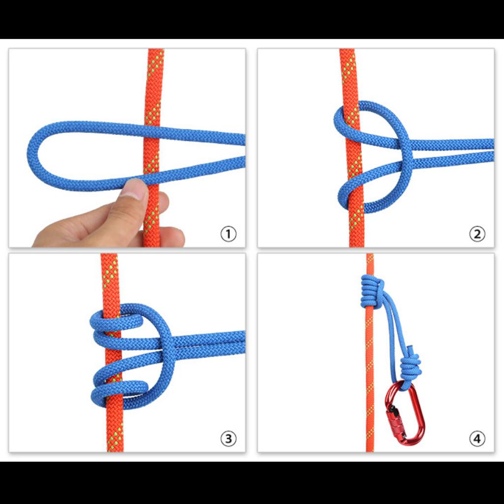 2x6mm Heat Resistant Rock Climbing Knotted Pre-sewn Prusik Cord Blue