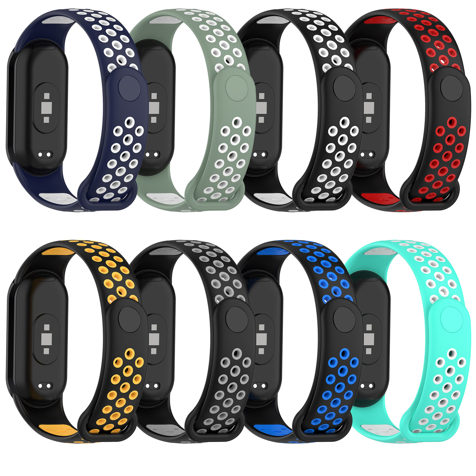 Dây đeo Silicone Sporty thay thế cho Xiaomi Mi Band 8 / Xiaomi Mi Band 9 - Hàng Chính Hãng
